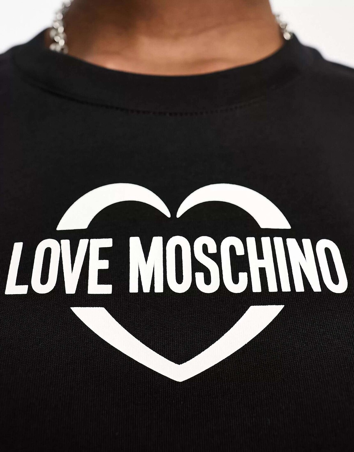 

Черная футболка с логотипом Love Moschino, Черный