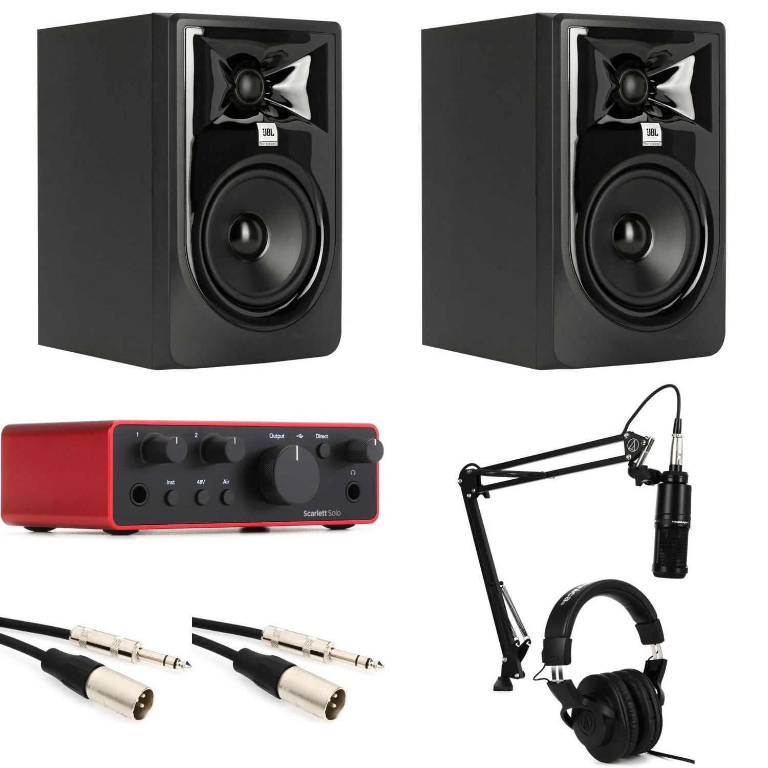 

Новый комплект Focusrite Scarlett Solo, JBL LSR 305 и Studio AT-2020
