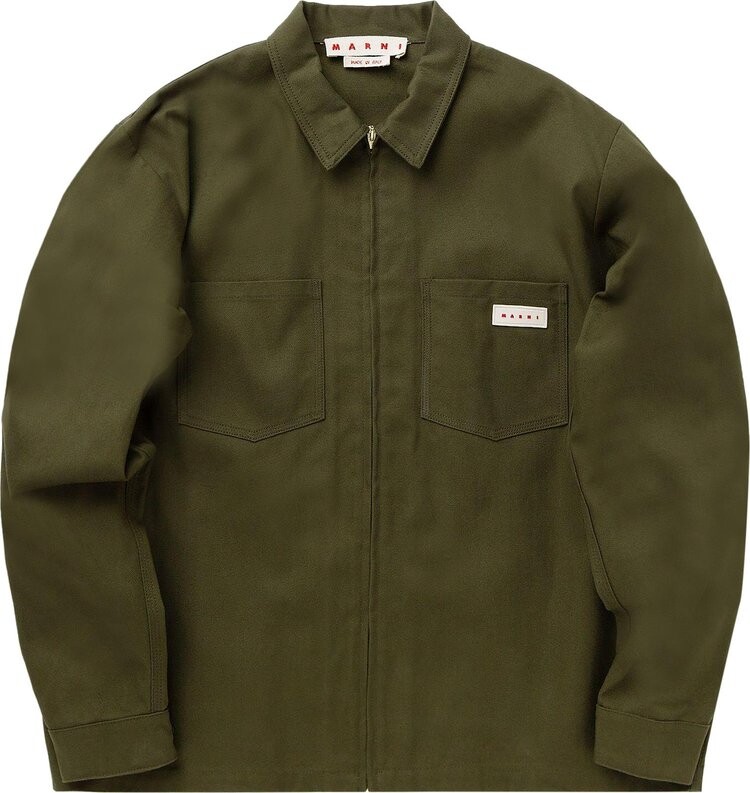 

Рубашка Marni Boxy 'Leaf Green', зеленый
