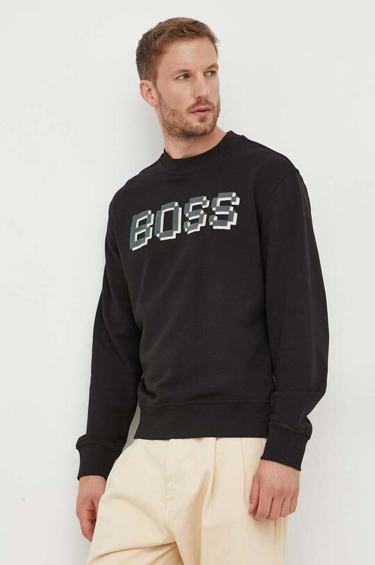 

Толстовка из хлопка BOSS ORANGE Boss Orange, черный