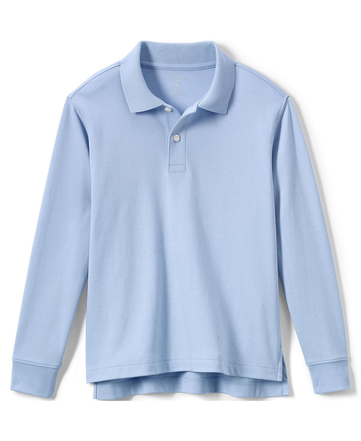 цена Школьная форма, детская рубашка-поло с длинными рукавами Lands' End