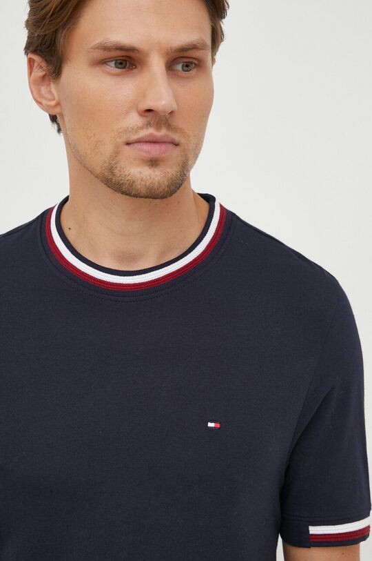

Хлопковая футболка Tommy Hilfiger, темно-синий
