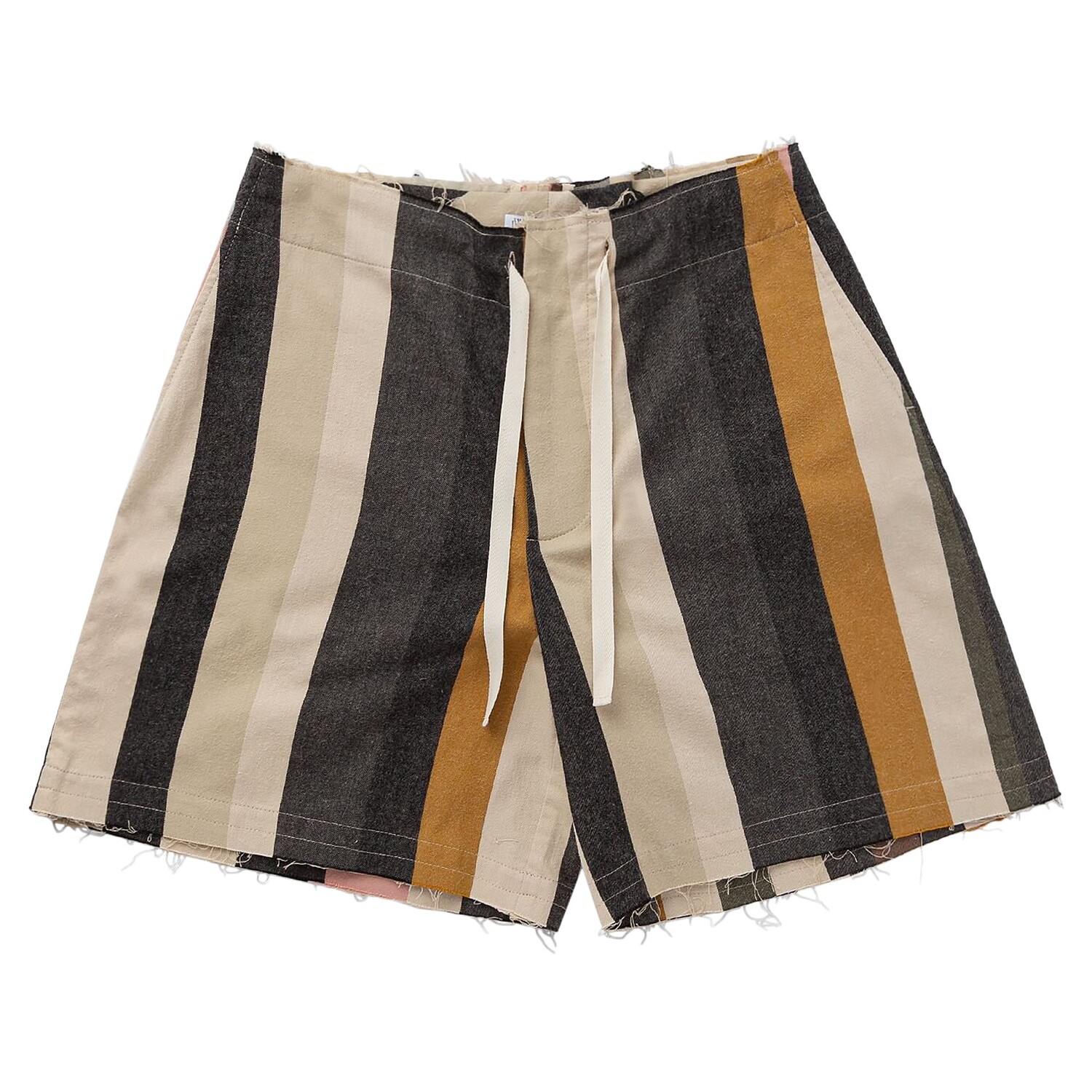 

JW Anderson Широкие шорты в полоску, нейтральный цвет