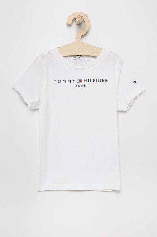 Хлопковая футболка для детей Tommy Hilfiger, белый