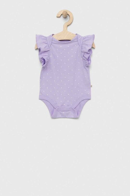 

Хлопковое детское боди GAP, фиолетовый