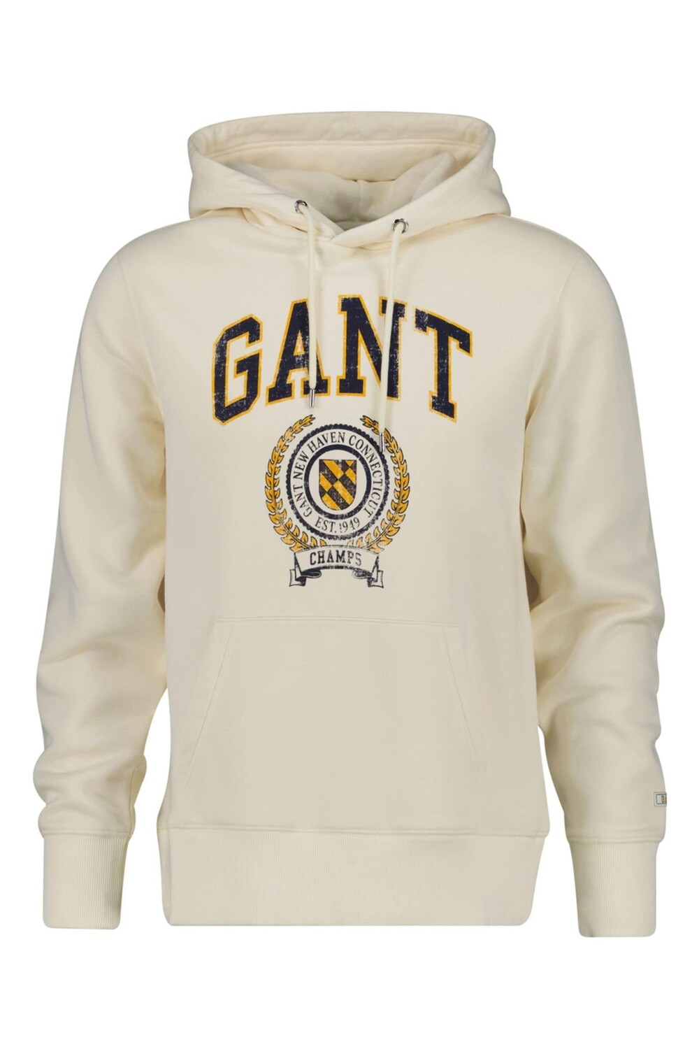 

Толстовка с капюшоном и графическим принтом спереди Gant, бежевый