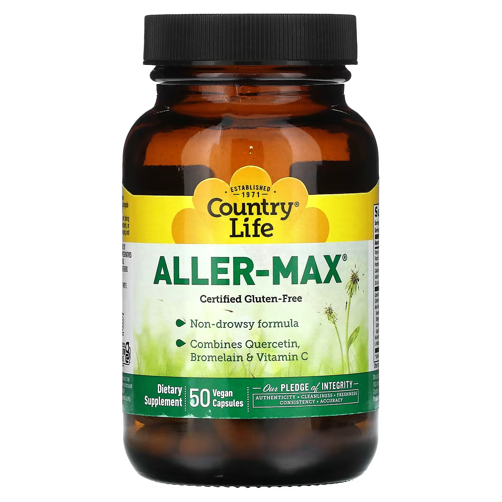 Пищевая добавка Country Life Aller-Max, 50 веганских капсул country life кверцетин с витамином