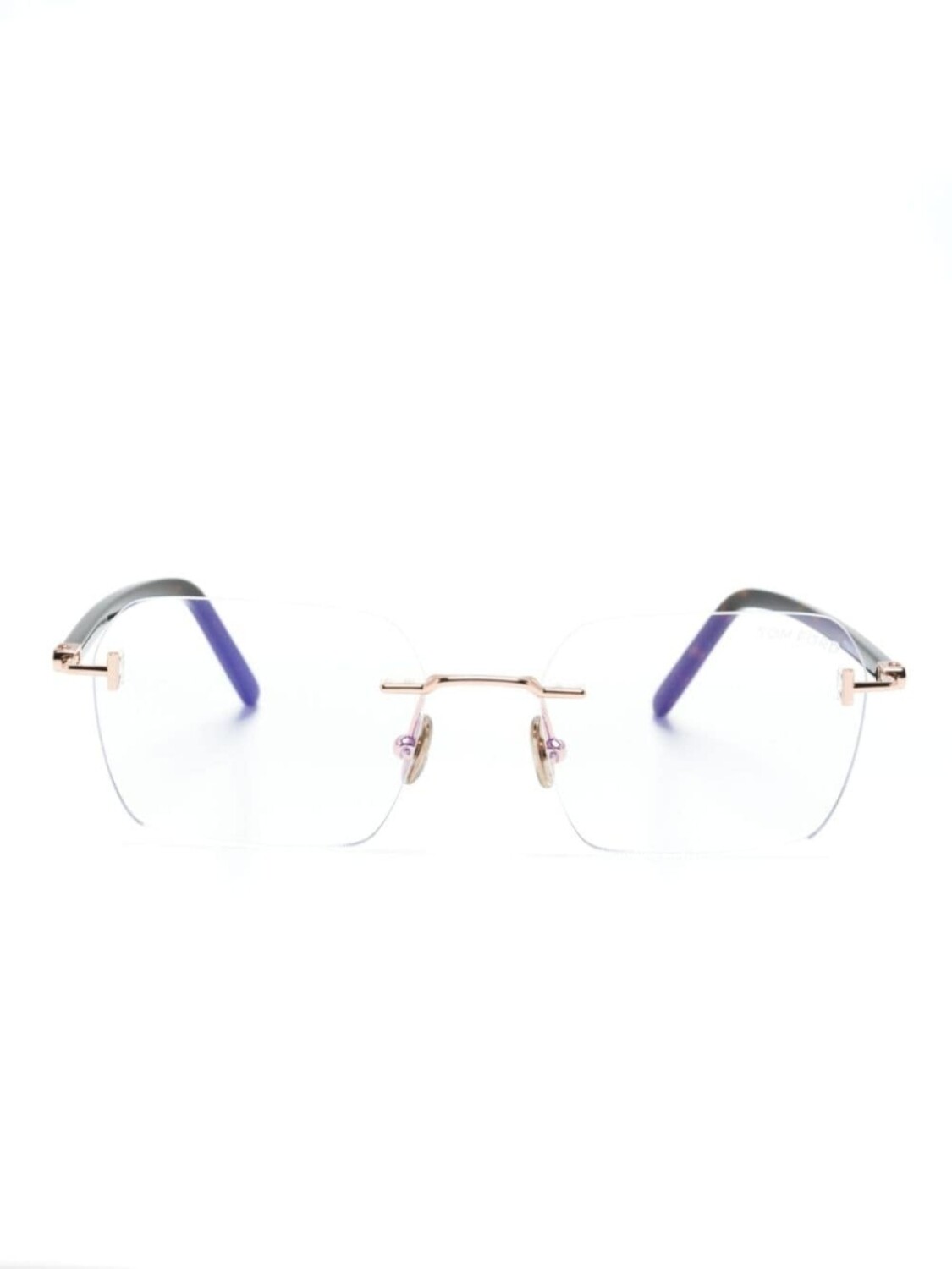 

TOM FORD Eyewear очки в безободковой оправе, золотистый