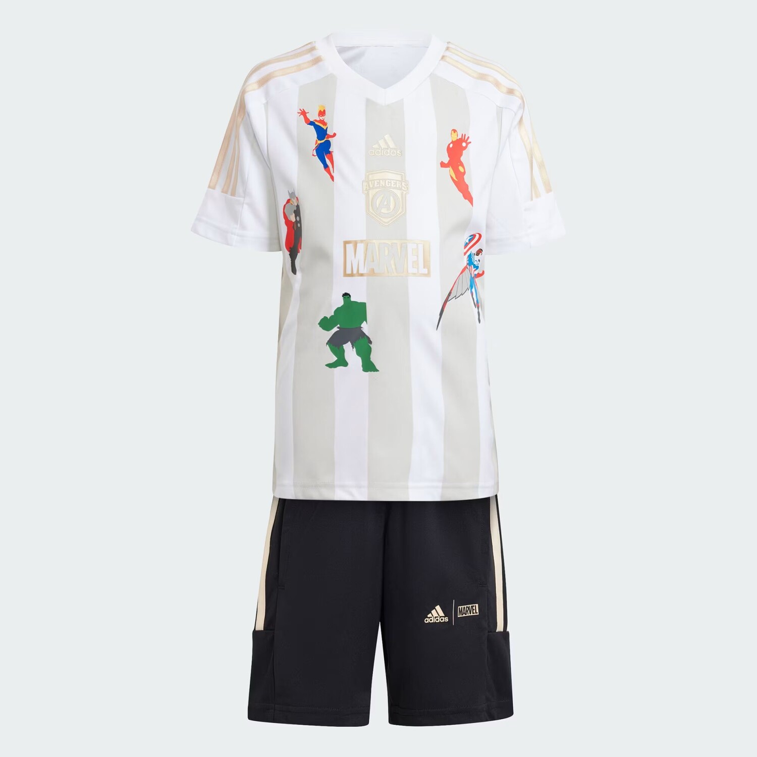 

Комплект футболок Marvel's Avengers Adidas, цвет White/Grey One/Wonder Gold Met.