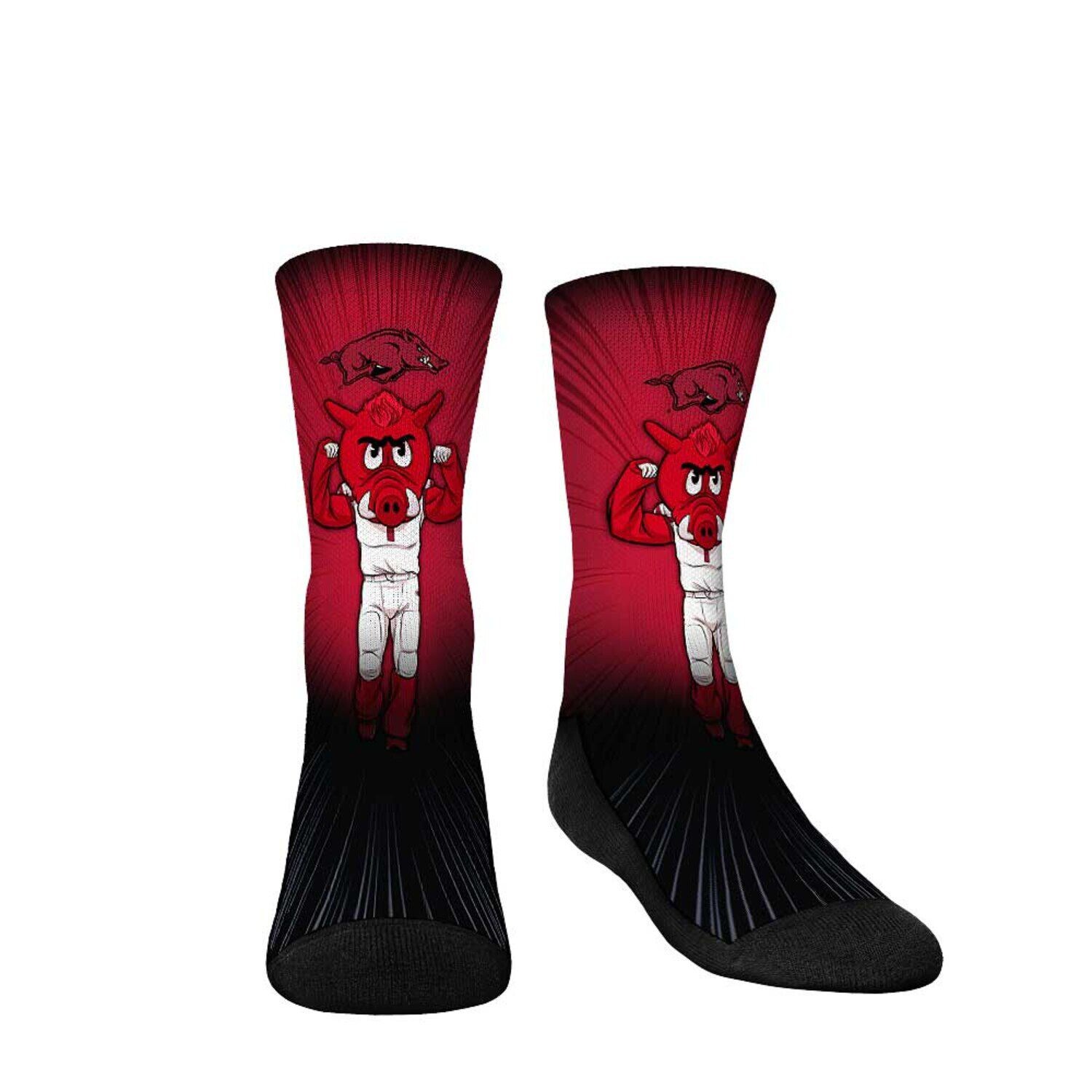 

Молодежные носки Rock Em Носки Arkansas Razorbacks талисман Pump Up Crew Unbranded