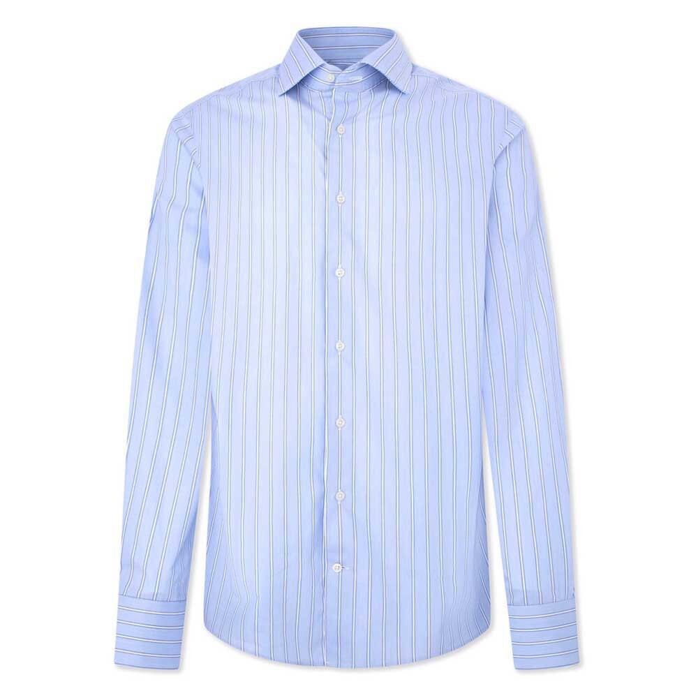 

Рубашка с длинным рукавом Hackett Wide Smart Stripe, синий