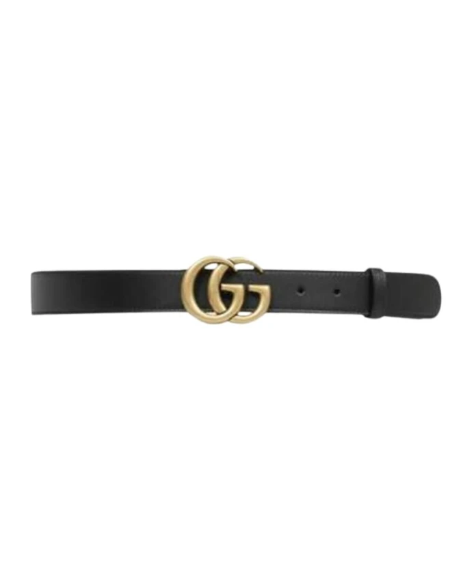 

Ремень с пряжкой в виде двойной буквы G. Gucci, черный