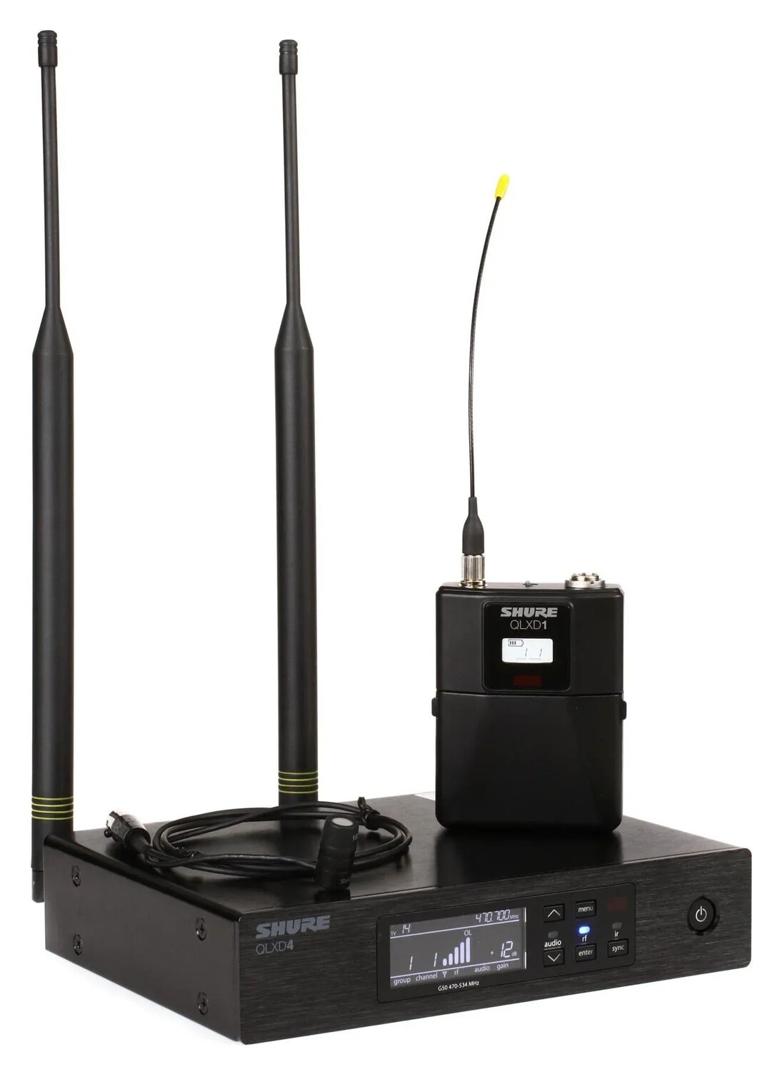 

Беспроводная петличная микрофонная система Shure QLXD14/83 — ремешок J50A