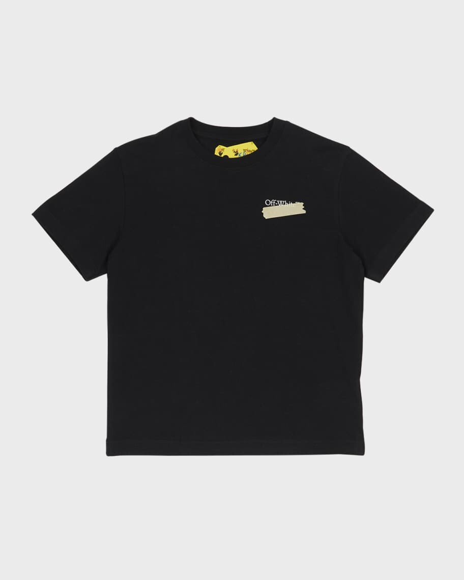 

Футболка с логотипом Paper Tape для мальчиков, размеры 4–12 Off-White