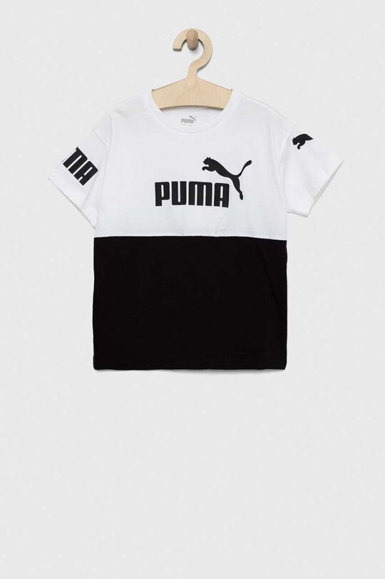 

Детская хлопковая футболка Puma PUMA POWER Tee B, белый