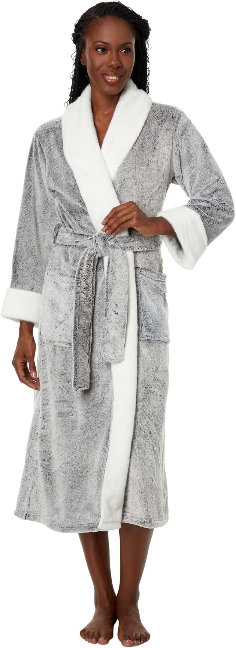 Халат Frosted Cashmere Fleece Robe N by Natori, черный