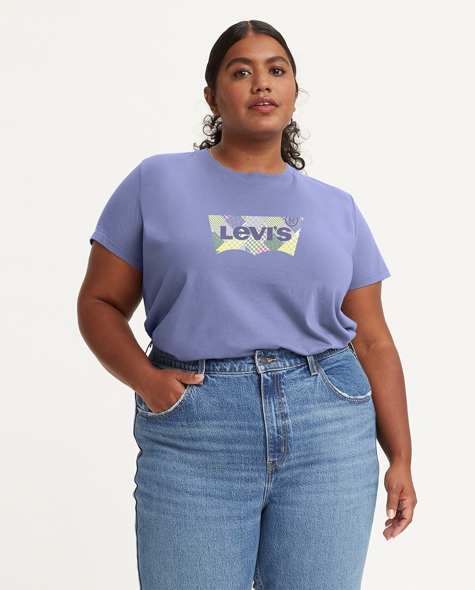 

Женская футболка больших размеров с коротким рукавом Levi's, синий