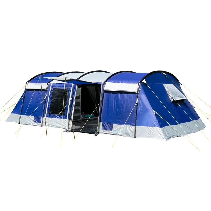 

Туннельная палатка Montana Sleeper на 12 человек - 2/4 темные спальные каюты - сумка для переноски SKANDIKA, цвет blau