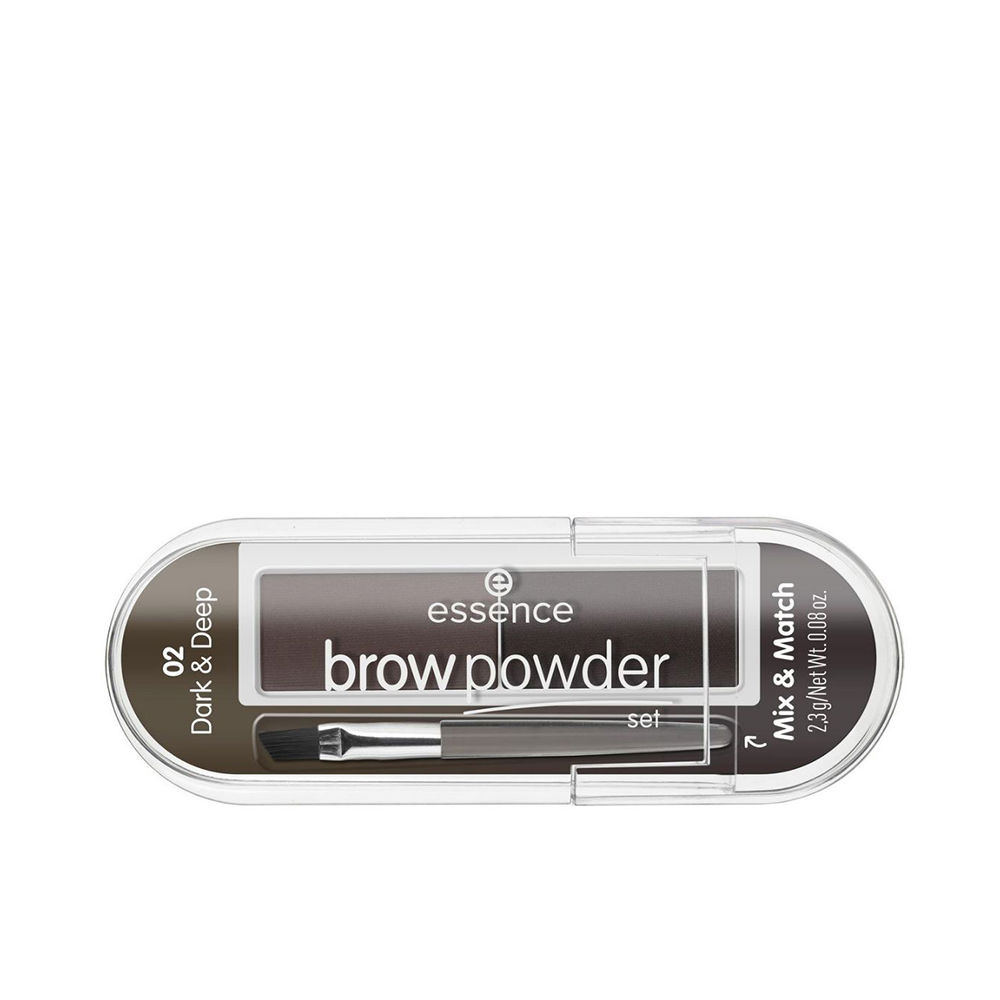Краски для бровей Brow powder polvos para cejas Essence, 2,3 г, 02-dark & deep пудра для бровей русый brow powder blonde 0 8 г