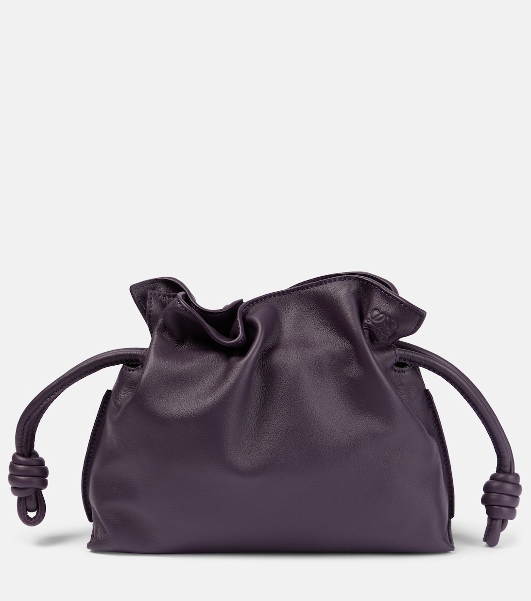 

Кожаный клатч Flamenco Mini Loewe, фиолетовый