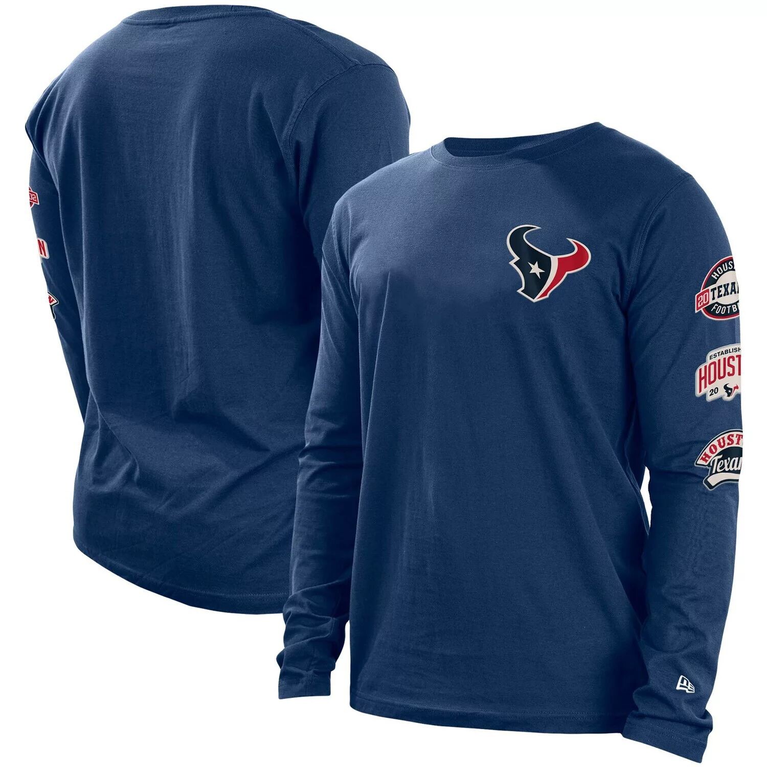 

Мужская темно-синяя футболка с длинным рукавом Houston Texans Hype 2-Hit New Era