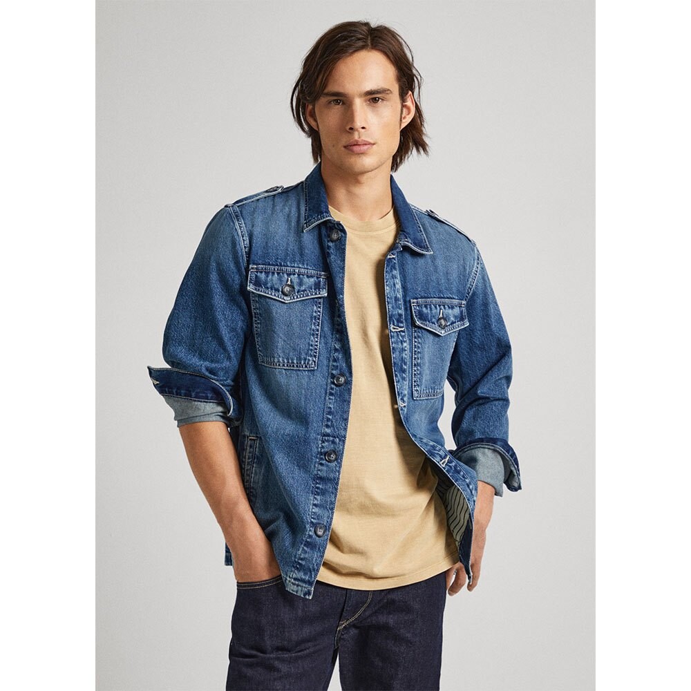 цена Куртка Pepe Jeans Luka Stencil Denim, синий