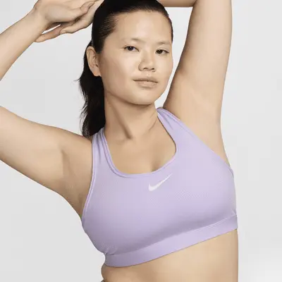 

Спортивный бюстгальтер Nike Swoosh Medium Support, цвет Lilac Bloom/White