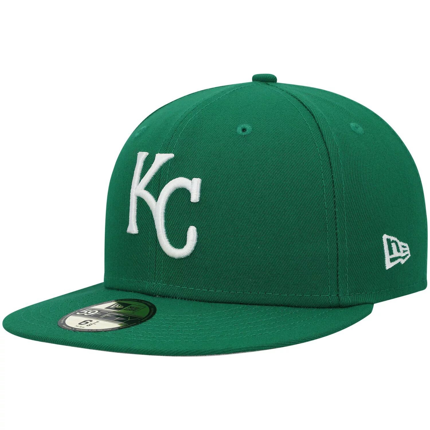 

Мужская белая шляпа с логотипом New Era Kelly Green Kansas City Royals 59FIFTY