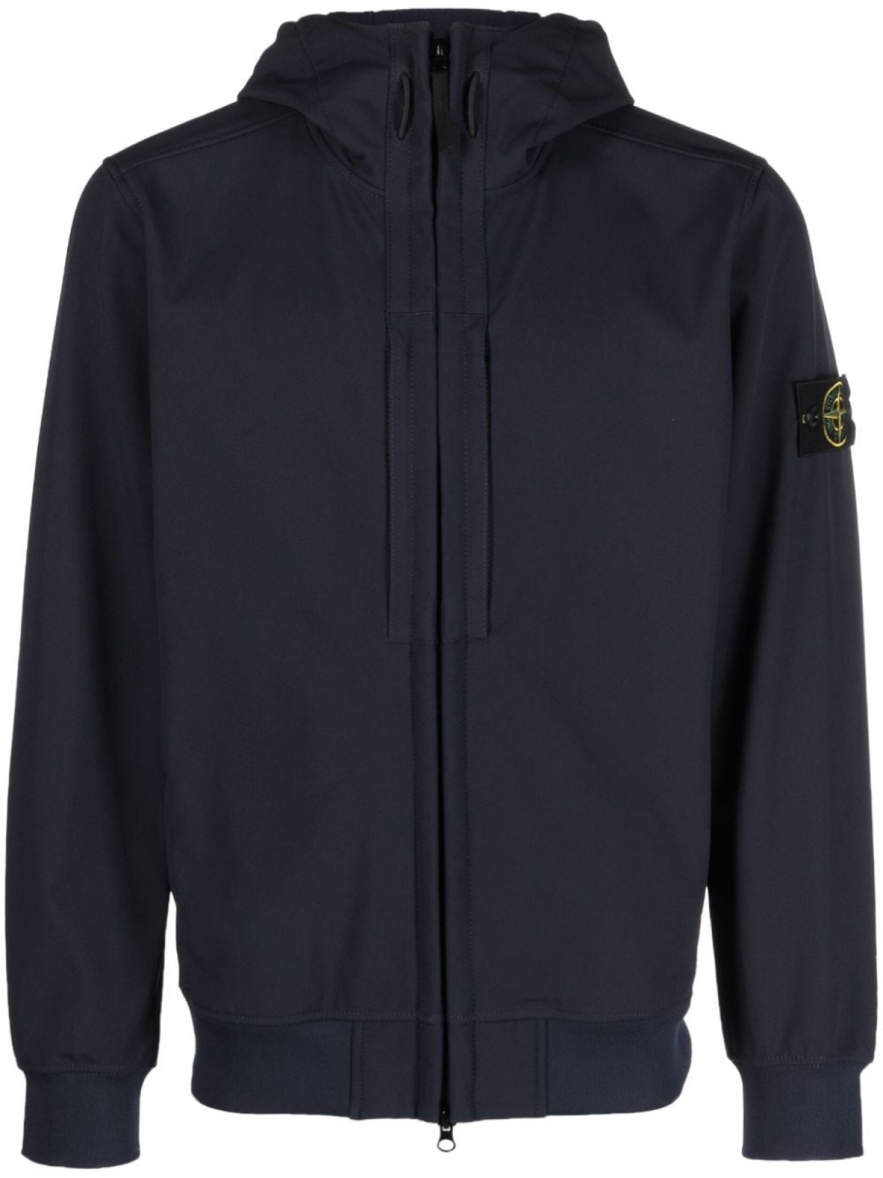 

Stone Island куртка на молнии с нашивкой-логотипом, синий