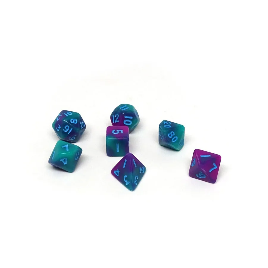 

Ядовитое облако с синим (7), Dice - Mini 7 Piece Poly Sets (Easy Roller Dice)