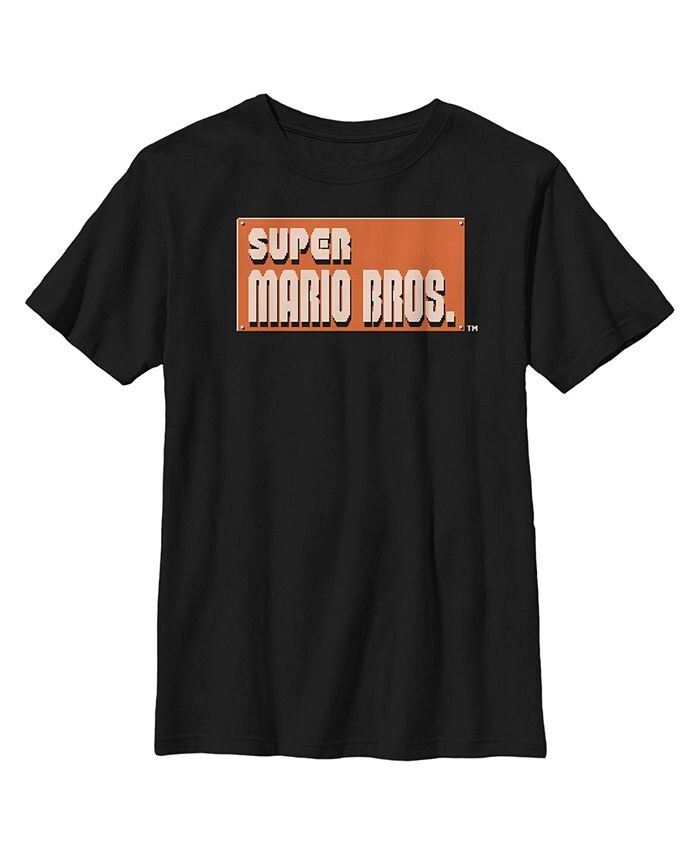 

Детская футболка с логотипом Super Mario Bros. Start для мальчиков Nintendo, черный