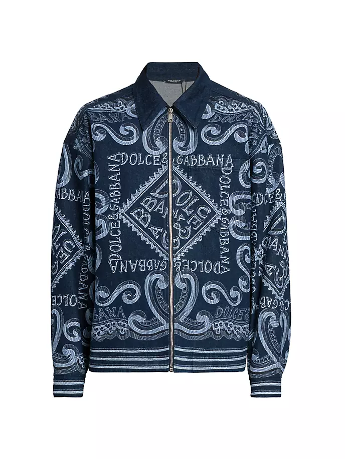 Шелковая куртка St. Marina Dolce&Gabbana, синий