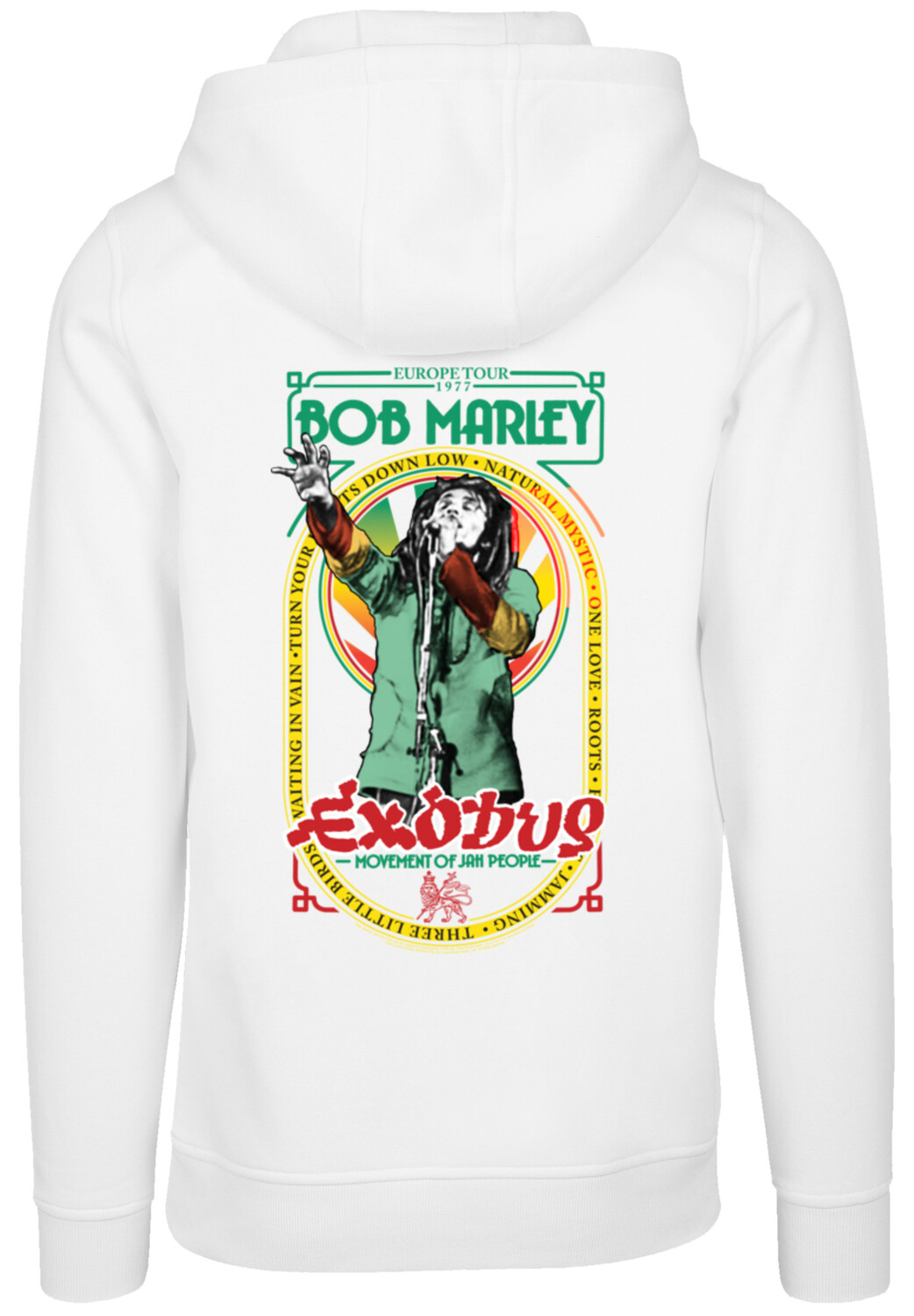 

Пуловер F4NT4STIC Hoodie Bob Marley Reggae Music Exodus Singing, белый