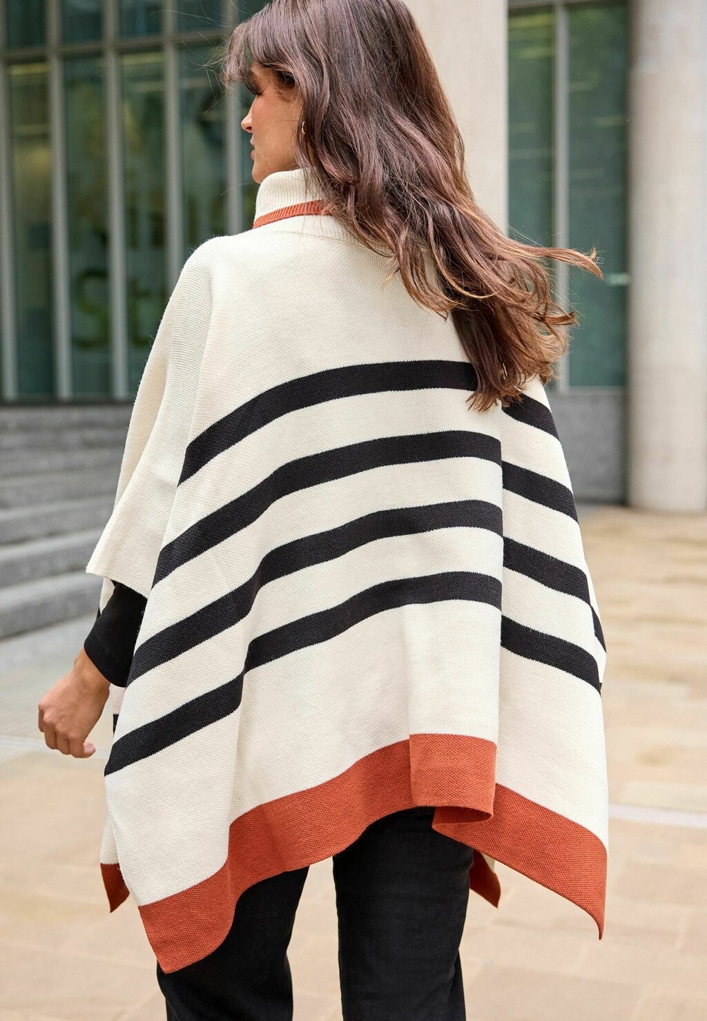 

Пончо STRIPE PONCHO Next, бежевый