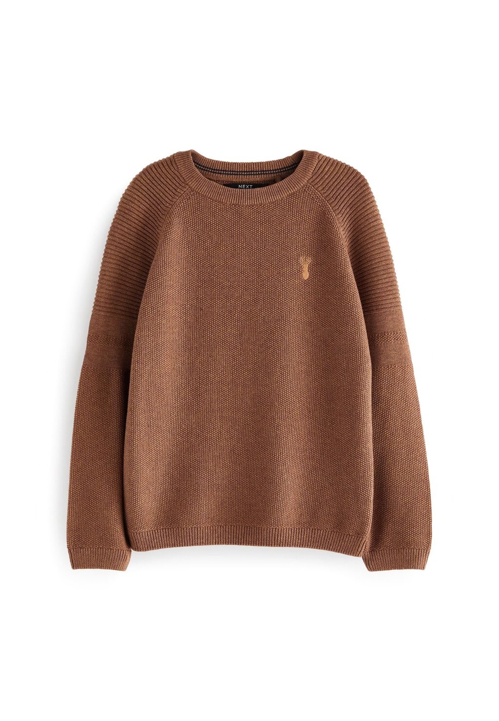 

Вязаный свитер CREW WITH STAG Next, цвет tan brown