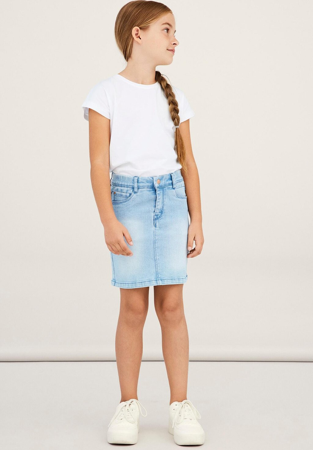 

Мини-юбка Salli Noos Name it, цвет light blue denim