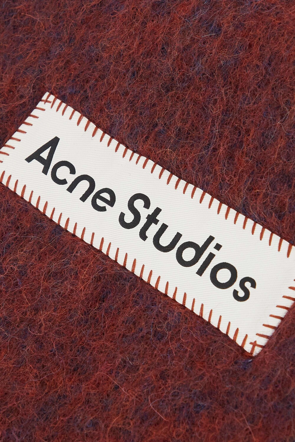 

ACNE STUDIOS Вязаный шарф с бахромой, синий