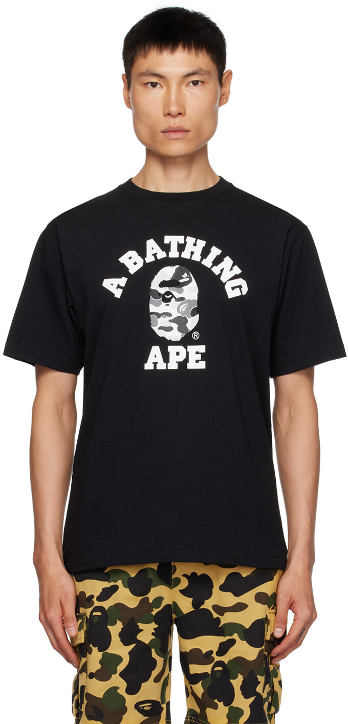 

Черная футболка ABC Camo College BAPE, Черный