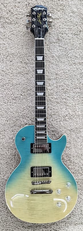 

Электрогитара Epiphone Les Paul Modern Figured Top Electric Guitar - Caribbean Blue Fade