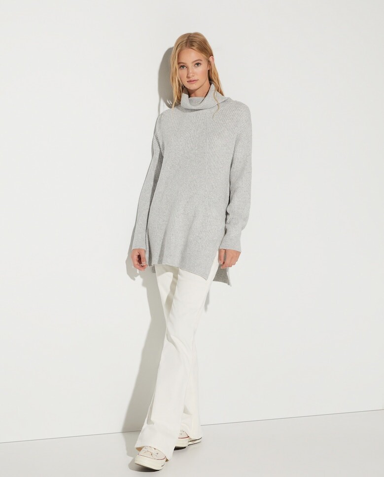 

Женский свитер с высоким воротником Easy Wear, серый