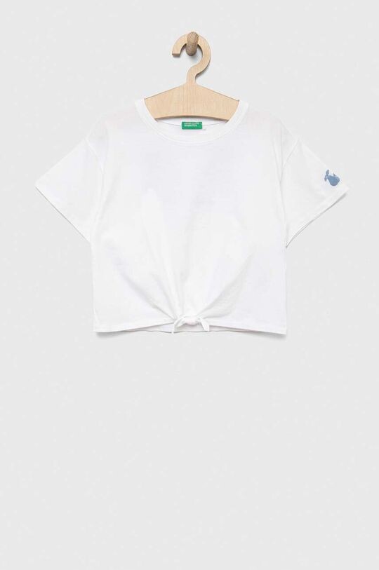 

Хлопковая футболка для детей United Colors of Benetton, белый