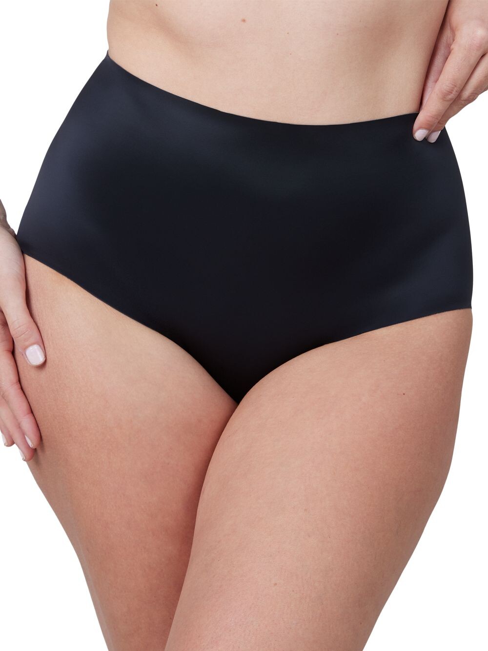 

Формирующие атласные трусы средней посадки Spanx, черный