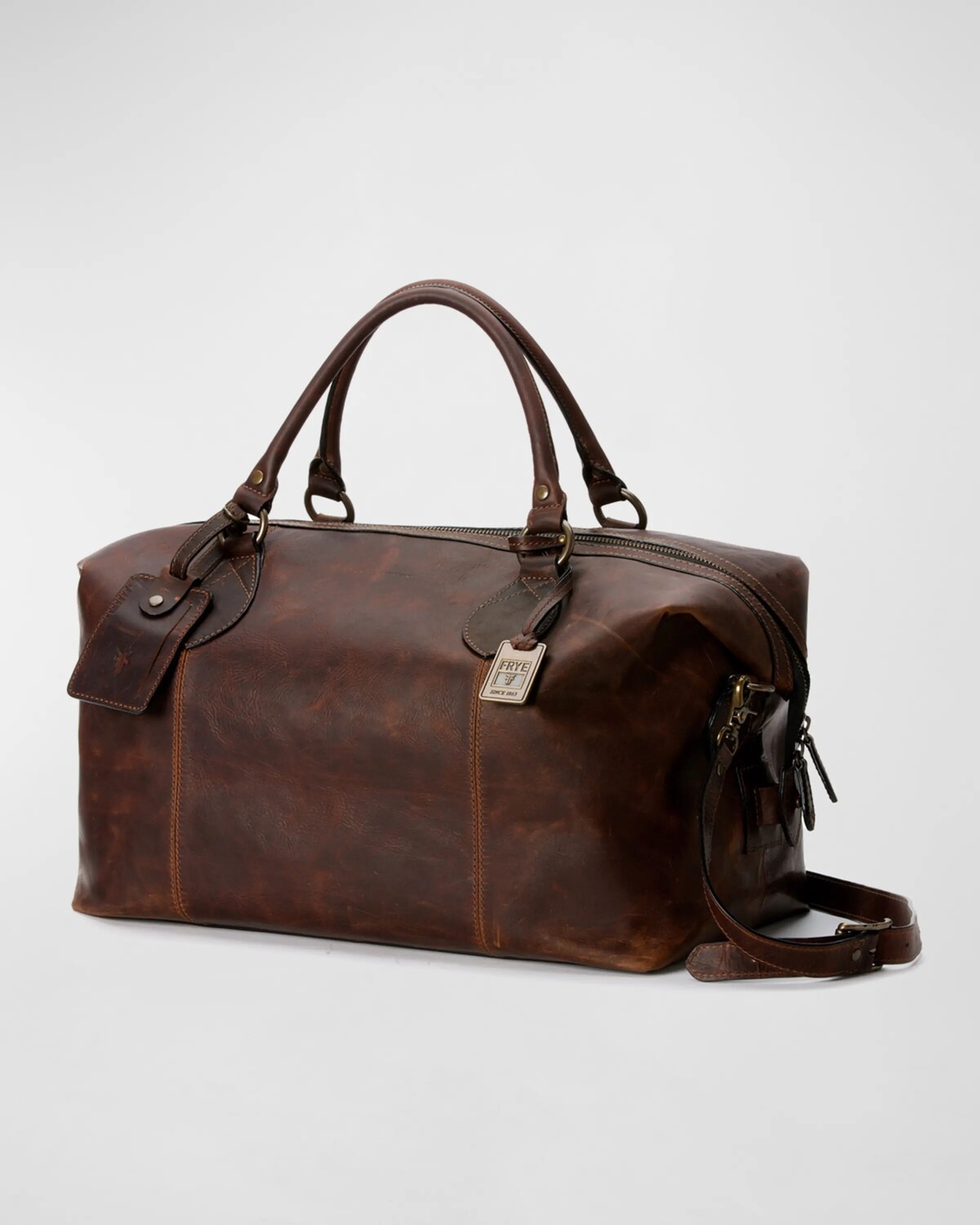 

Мужская кожаная ночная сумка Logan Frye, цвет Dark Brown