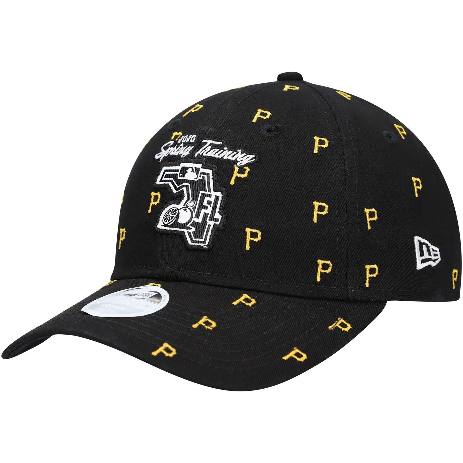 

Женская регулируемая кепка New Era Black Pittsburgh Pirates 2020 Spring Training All Over 9TWENTY New Era