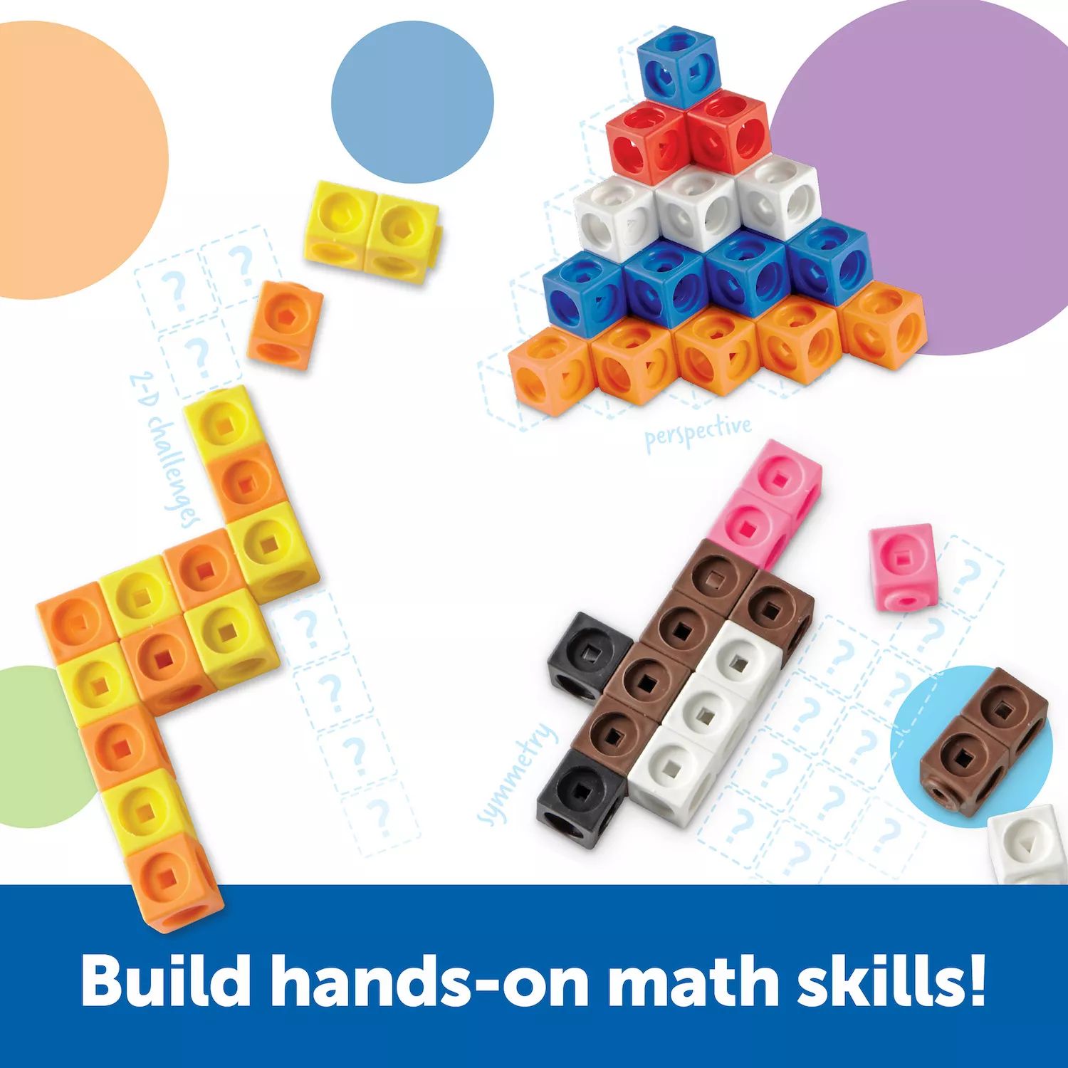 Учебные ресурсы Исследователи STEM MathLink Builders Learning Resources развивающая игрушка skill builders формы и цифры с карточками learning resources