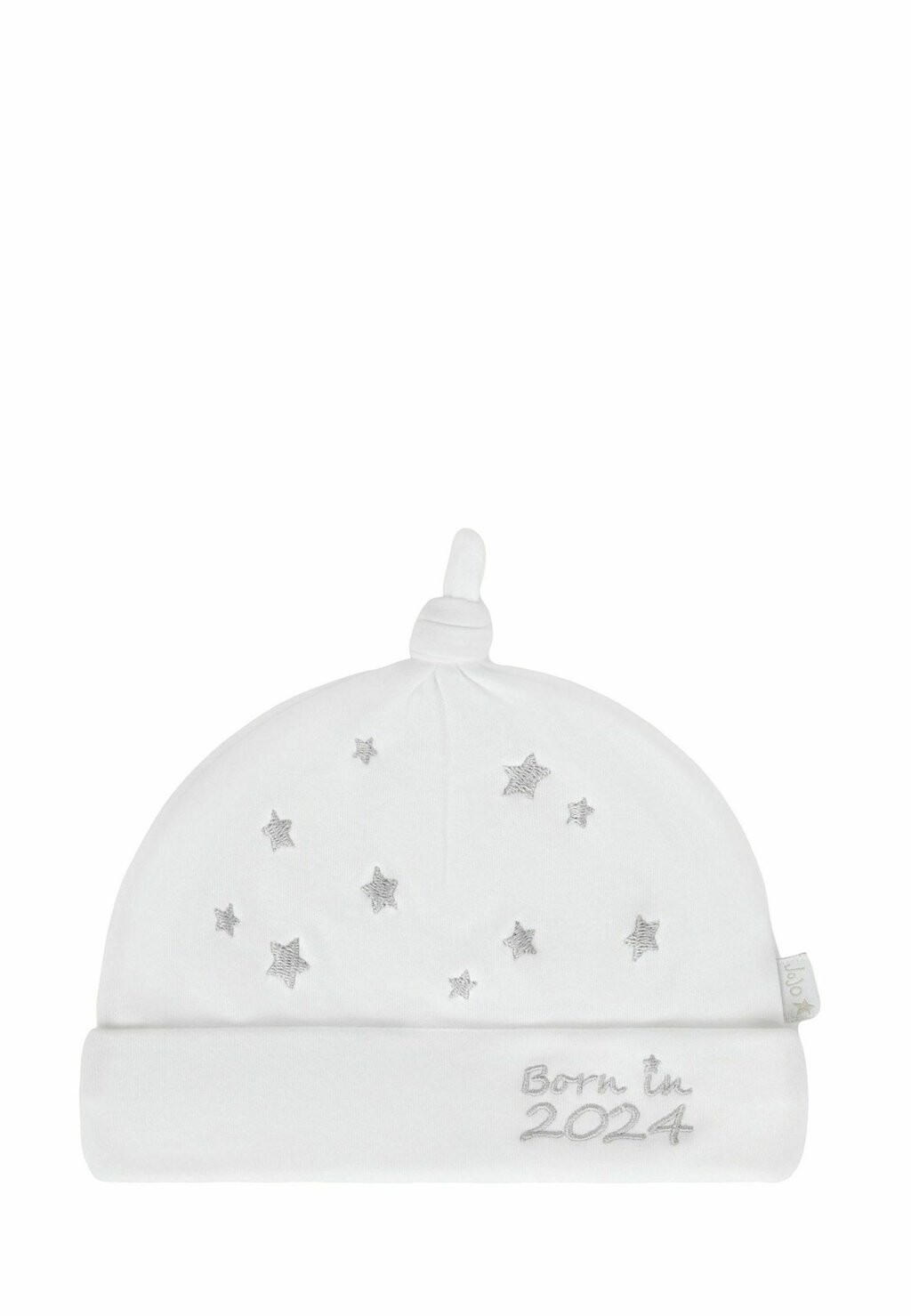 

Шапка BORN IN 2024 EMBROIDERED REGULAR FIT JoJo Maman Bébé, цвет white