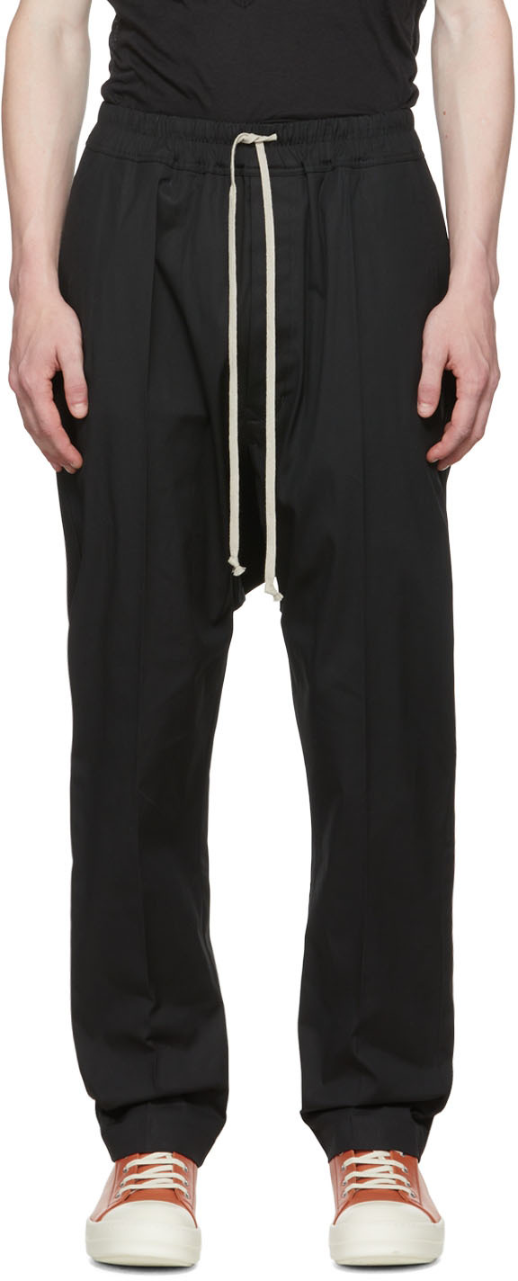 

Черные длинные брюки на кулиске Rick Owens