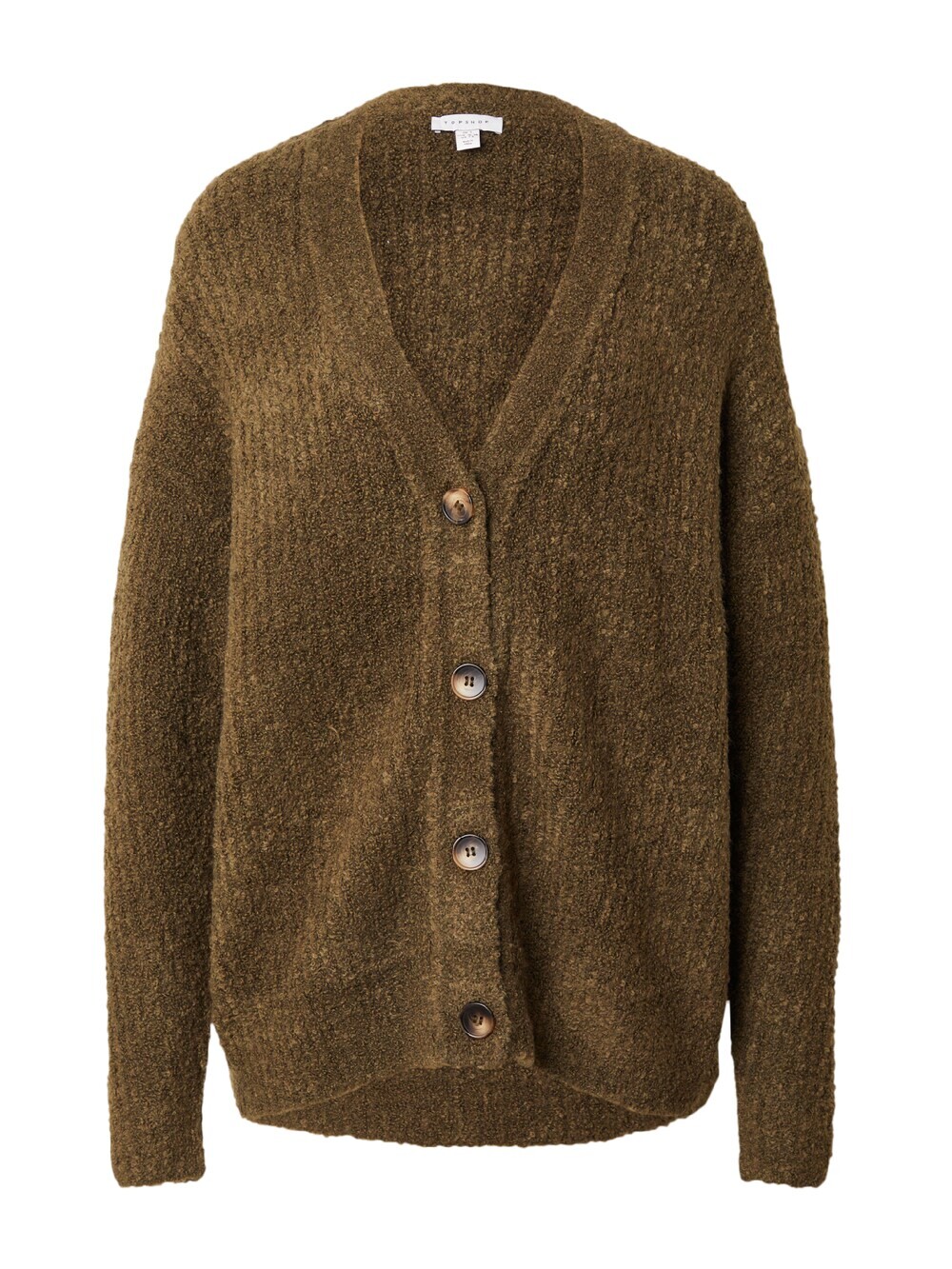 

Вязаный кардиган Topshop, оливковое, Зеленый