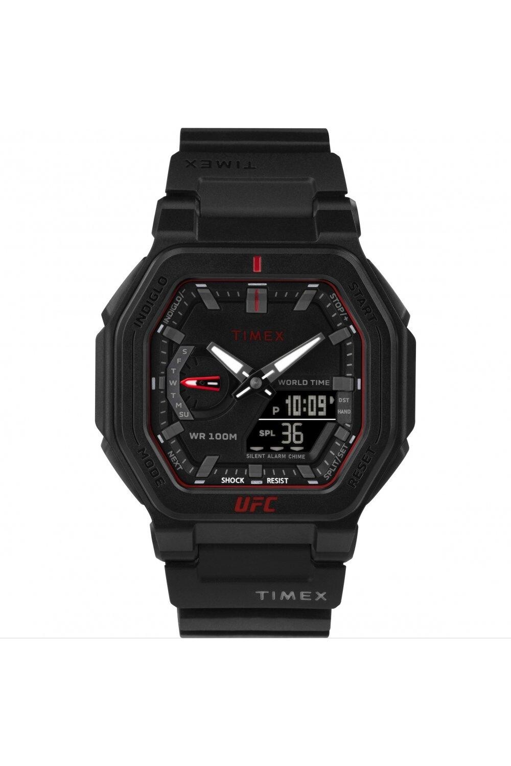 

Классические комбинированные часы UFC Strength из пластика и смолы — Tw2V55200 Timex, черный