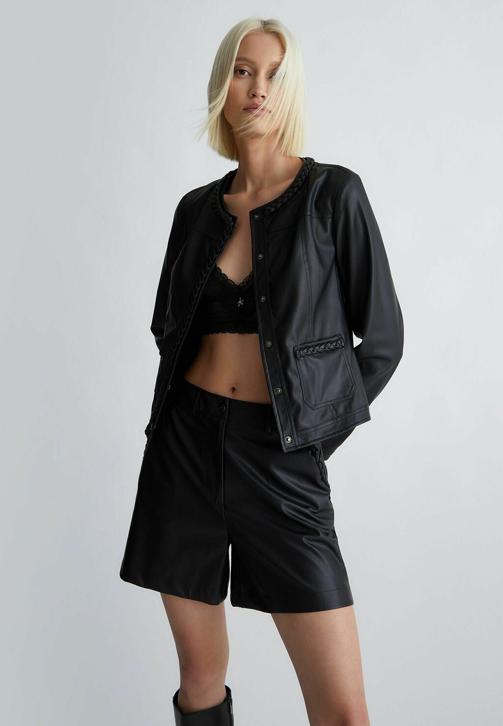

Куртка из синтетической кожи LIU JO COATED, черный
